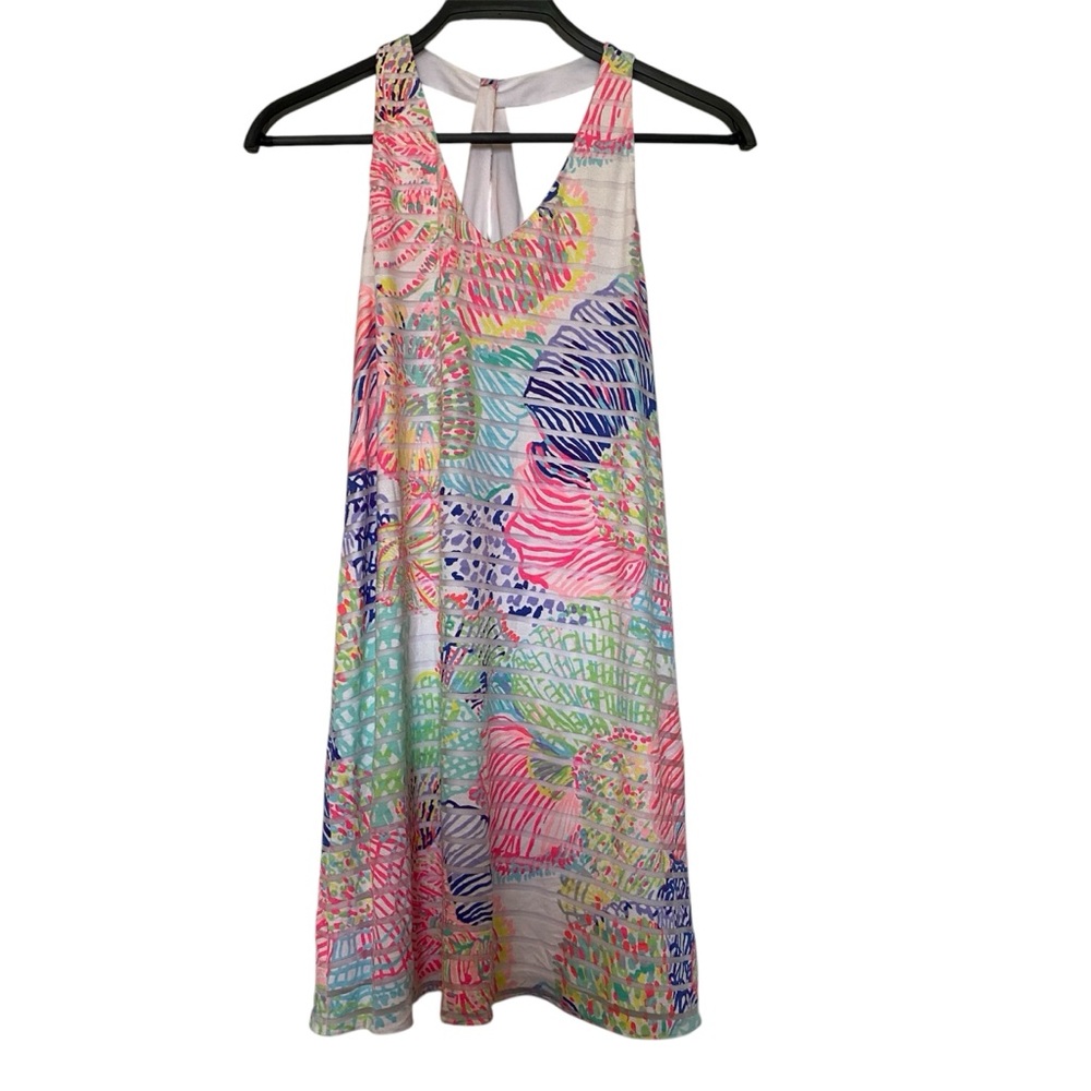 Lilly Pulitzer Pink and Blue Halter Sundress